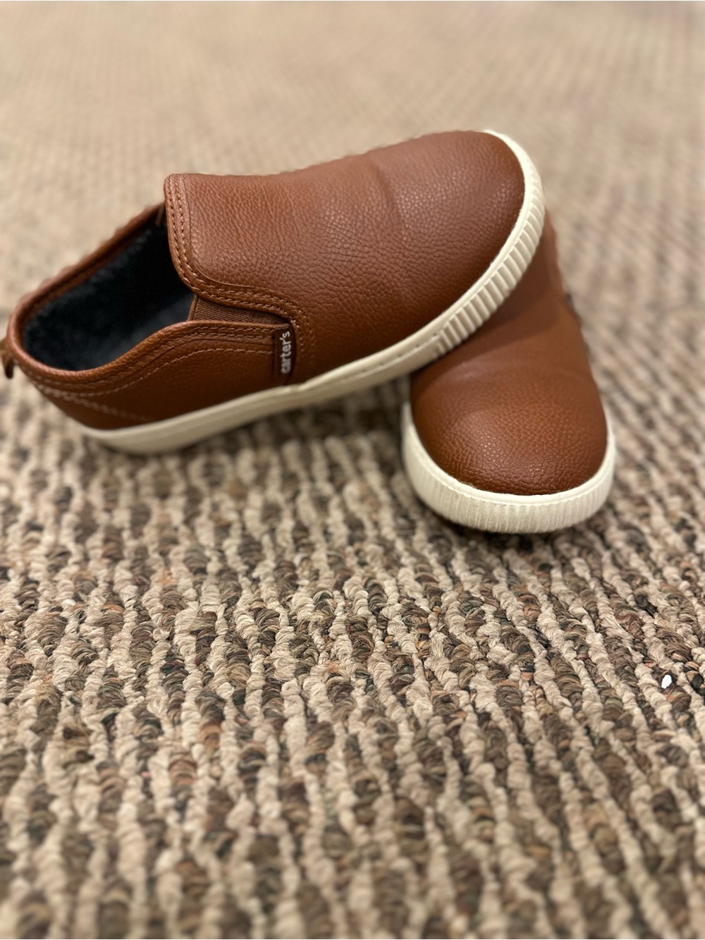 Carter's Brown Slip-On Sneakers for Kids